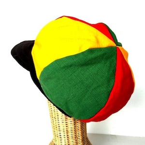 Rasta Cap, Reggae Cap, Jamaica Hat, Army Cap, Rasta Dreadlocks Hat, Reggae Army Cap, Hippie Cap, Rasta Hat, Rastafari Cap, Dubwise Cap