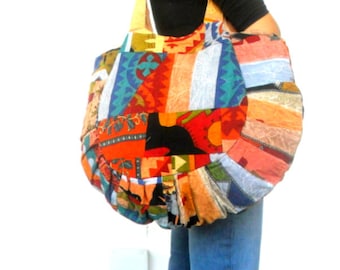 Tote bag Lady Women Bag Ethnic bag  Patchwork Bag  Bohemian Bag Multicolor Bag Shoulder Bag Hippie Boho Purse Messenger Gift Bag 20"x16"