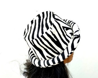 Zebragestreepte emmerhoed, dierenhoed, emmerhoed, bohohoed, safarihoed, festivalhoed, Jamaicaanse hoed, zonnehoed, jungle emmerhoed, cadeau