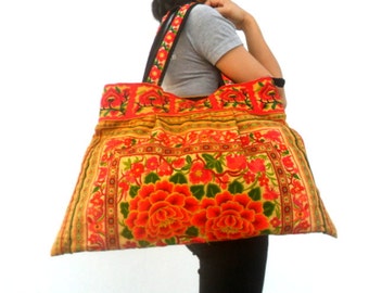 Tote bag Lady Ethnic Bag Embroidery Bag Hmong Bag Boho bag Bohemian Bag Handbag Shoulder Bag Hippie