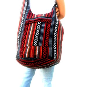 Woven Sling Bag Ethnic Boho Bag Hobo Bag Hippie Bag Cotton Crossbody Shoulder Bag Messenger Bag Diaper Bag Casual Handbags  Everyday Bag