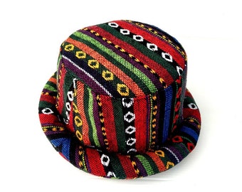 Rasta Hat, Reggae Hat, Bucket Hat, Festival Hat, Bohemian Hat, Jamaican Hat, Unisex Cap, Sun Hat, Gypsy Hat, Hippie Hat