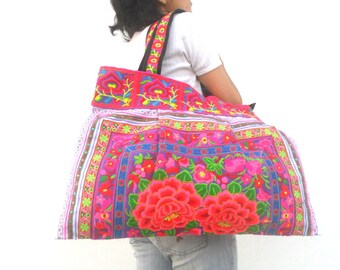 Tote bag Lady Ethnic Bag Embroidery Bag Hmong Bag Boho bag Bohemian Bag Handbag Shoulder Bag Hippie