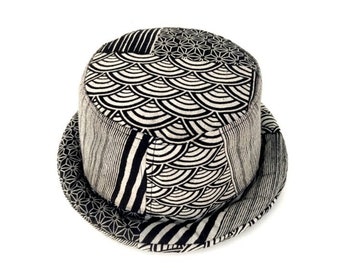 Artisan Bucket Hat, Festival Rolled Brim Hat, Hobo Hat, Hippie Hat, Hipster hat, Bohemian Hat, Gypsy Hat, Vegan Bucket Hat, Festival Hat