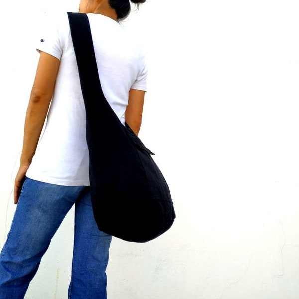 Shoulder Bag Bohemian Bag Messenger Bag Crossbody Bag Sling Thai Hippie Hobo Bag Boho Purse Black Color Sling Gift Bag