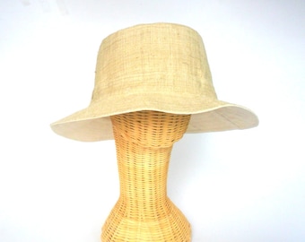 Hemp Bucket Hat Bucket Hat Boho Hat, Hemp Hat Hippie Bucket hat Hipster hat Bohemian eco friendly hat Cream sun hat gift