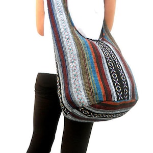 Crossbody Bag Bohemian Bag Hobo Bag Hippie Bag Messenger Shoulder Bag Purse Handbag boho Gift Thai Bag Handmade Everyday Bag Gift Multicolor