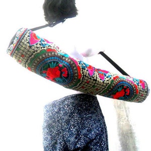Yoga Mat Bag yoga sling bag Yoga Bag Sports Bags Pilates Mat Bag Women bag Yoga Embroidery Bag Multi Color Yoga Bag Gift Bag Handmade bag