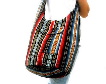 Woven Sling Bag Ethnic Boho Bag Hobo Bag Hippie Bag Cotton Crossbody Shoulder Bag Messenger Bag Diaper Bag Casual Handbags  Everyday Bag