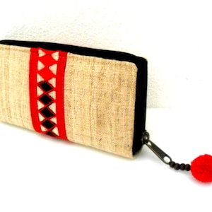 Hemp Wallet, Hmong Wallet, Women Wallet, Hippie Wallet, Vegan Wallet, Boho Purse, Hmong Purse Ethnic Purse bohemian Gift Wallet