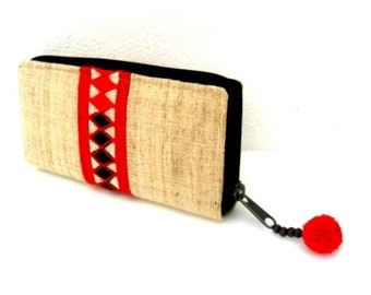 Hemp Wallet, Hmong Wallet, Women Wallet, Hippie Wallet, Vegan Wallet, Boho Purse, Hmong Purse Ethnic Purse bohemian Gift Wallet