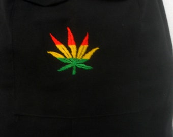 Rasta Tote Shoulder Bag - Cotton Lion Of Judah Hippie Bag In Green, Yellow, Red, Black | 12x15 Inches - View #2