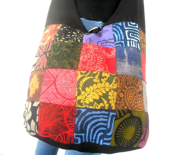 Reversible Sling Bag Patchwork Bag Bohemian Bag Messenger - Etsy