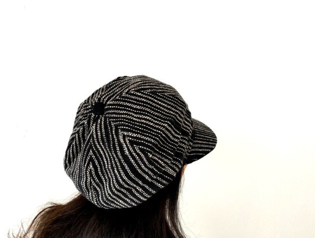 Black Newsboy Hat, Rasta Hat, Dreadlocks Hat, Black Rasta Hat
