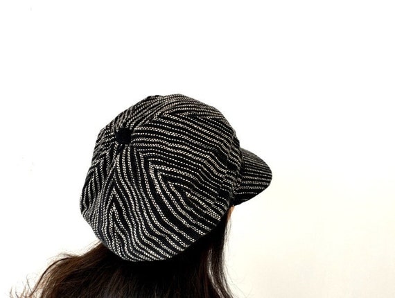 Black Newsboy Hat, Rasta Hat, Dreadlocks Hat, Black Rasta Hat