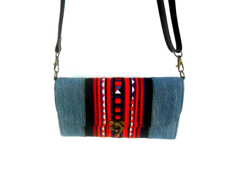 Denim Wallet Jeans Wallet Bohemian Wallet Denim Purse Etsy