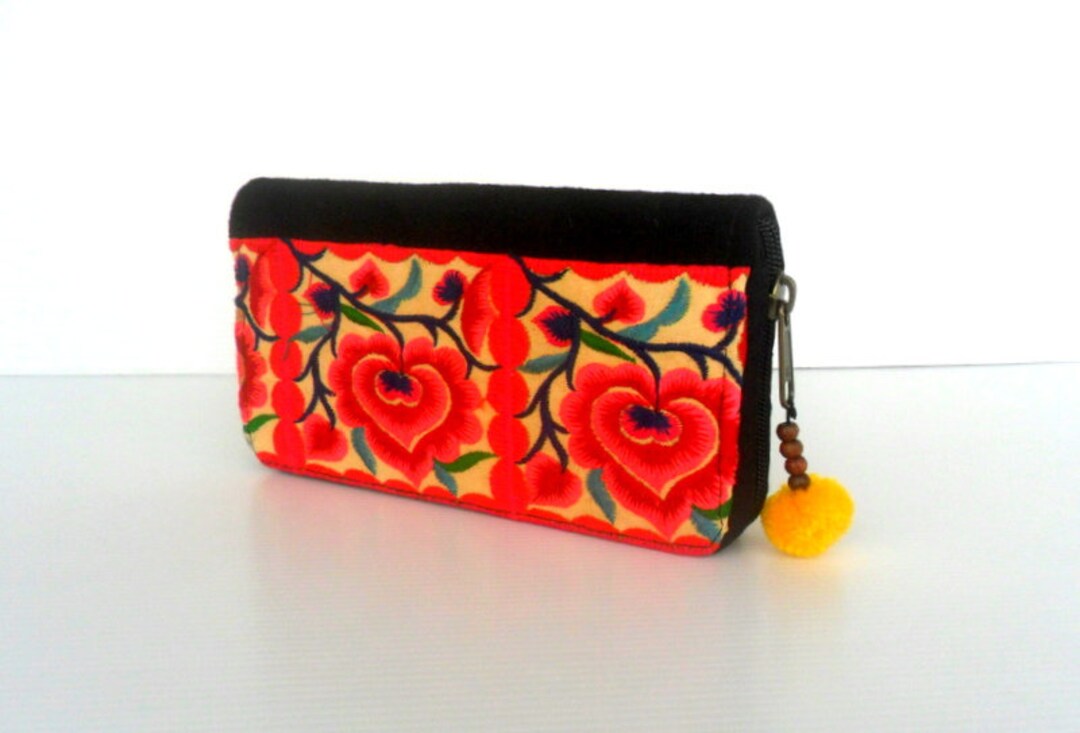 Boho Wallet Bohemian Wallet Embroidered Wallet Women Etsy