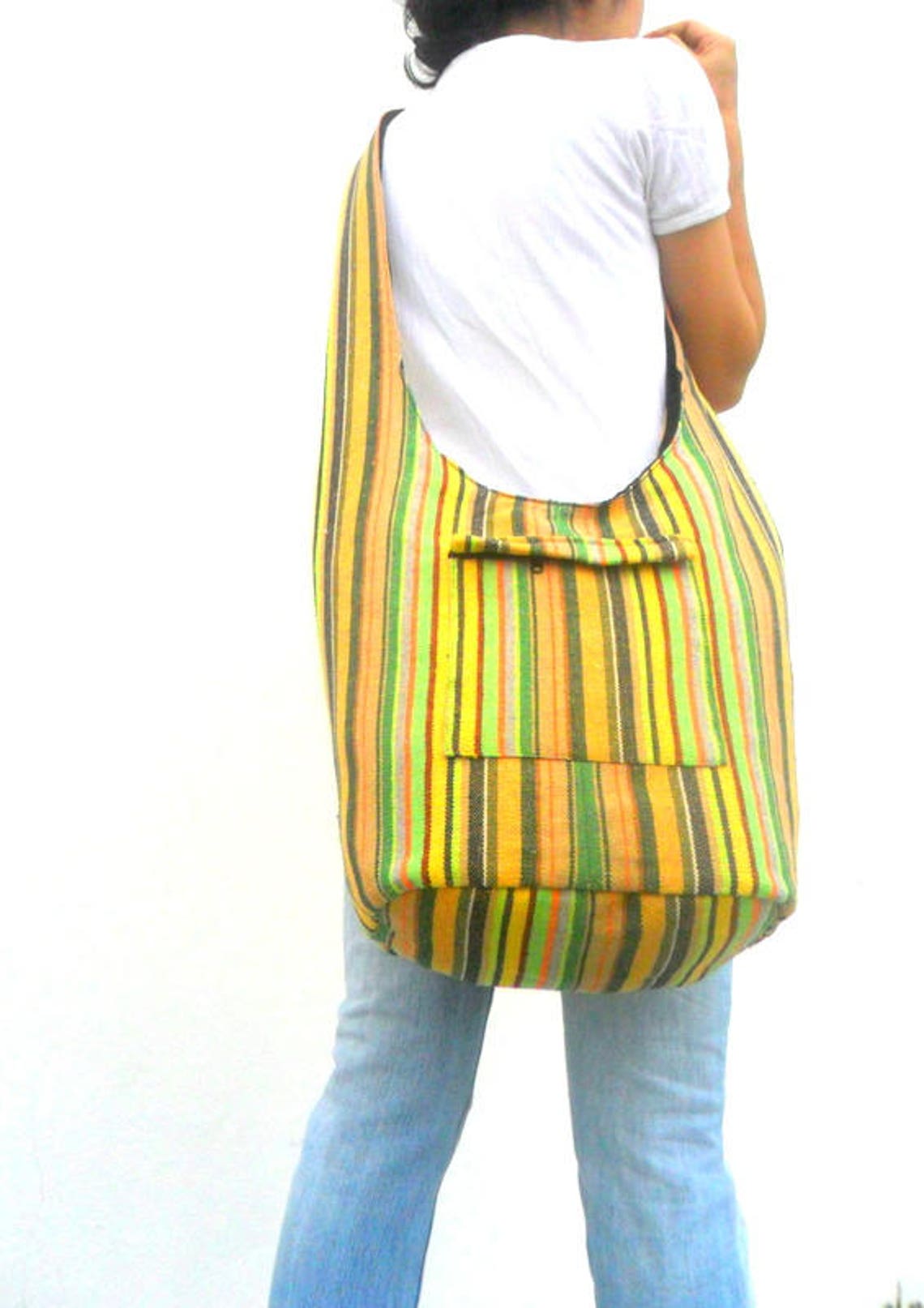 Woven Sling Bag Ethnic Boho Bag Hobo Bag Hippie Bag Cotton Etsy