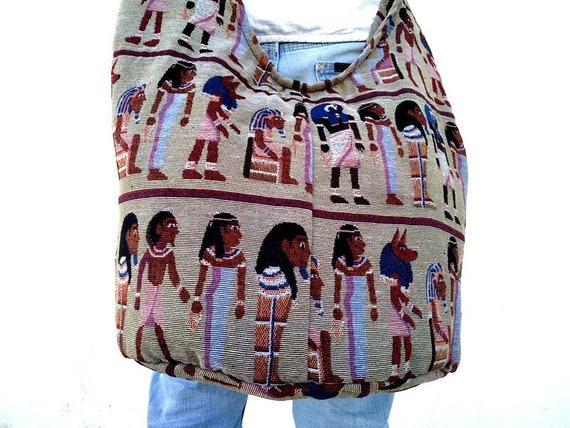 Agyptische Tasche Hieroglyphen Sling Hobo Bag agyptisch inspirierte Tasche Pharao Agypten Ethnische Tasche Hippie Tasche Messenger Tasche Alltagstasche Geldborse Etsy