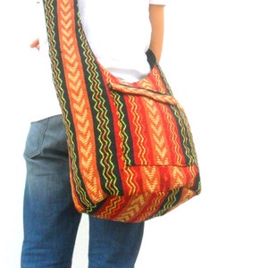 Crossbody Bag Bohemian Bag Hobo Bag Hippie Bag Messenger Shoulder Bag Purse Handbag boho Gift Thai Bag Handmade Everyday Bag Multi color