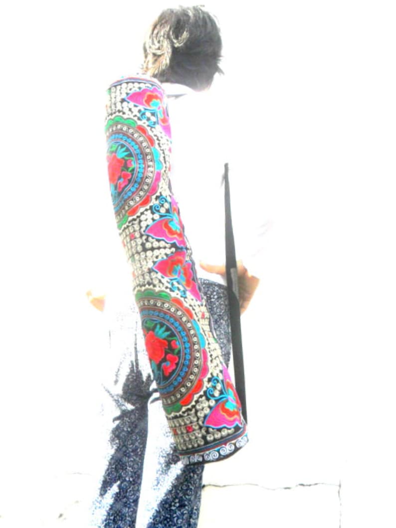 Yoga Mat Bag yoga sling bag Yoga Bag Sports Bags Pilates Mat Bag Women bag Yoga Embroidery Bag Multi Color Yoga Bag Gift Bag Handmade bag