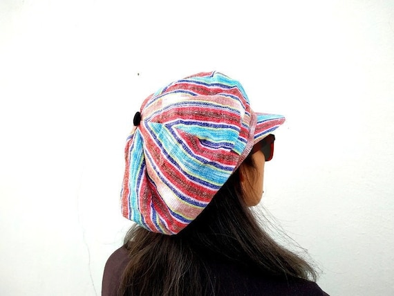 Blue Red Hat, Beret Hat, Baker Hat, Rasta Hat, Black Rasta  display picture 2