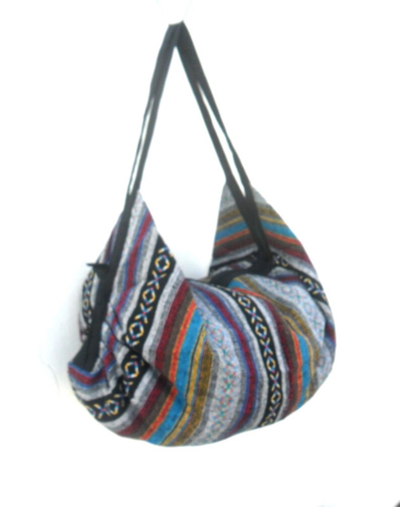Shoulder Bag Backpack Bag Crossbody Bag Multicolor Hippie Etsy