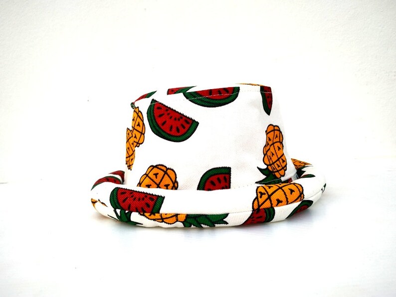 Pineapple Bucket Hat Watermelon Hat Fruit Hat Bohemian Hat Etsy