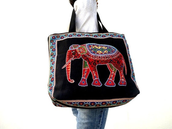 Elephant Tote Bag, African Animal Tote, Elephant Lover, Elephant