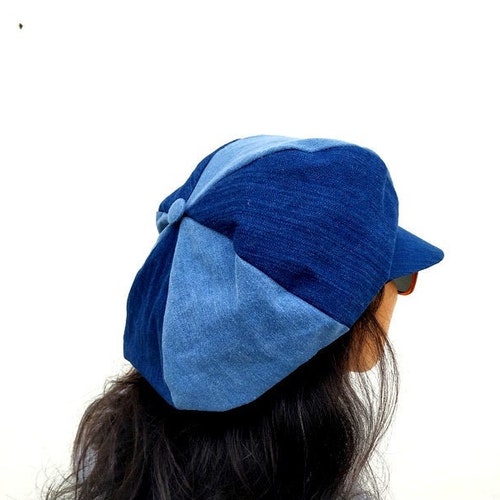 Vintage patchwork denim jean cabbie cap Vintage 1960 main image 3