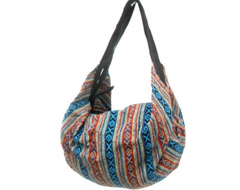 Shoulder Bag Backpack Bag Crossbody Bag  Multicolor Hippie Boho Hobo Art Bag Purse Bohemian Bag Handmade Sling Bag Thai Gift