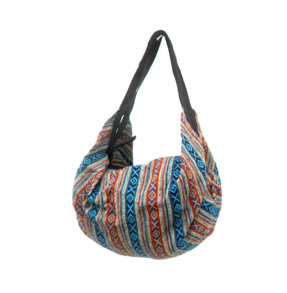 Shoulder Bag Backpack Bag Crossbody Bag Multicolor Hippie Boho Hobo Art Bag  Purse Bohemian Bag Handmade Sling Bag Thai Gift