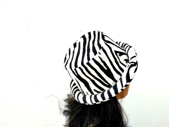 Zebra Striped Bucket Hat, Animal Hat, Bucket Hat, Bohemian  display picture 3