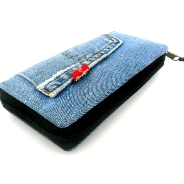 Levis Denim Brieftasche, Jeans Brieftasche, Boho Brieftasche, Frauen Brieftasche, Hippie Brieftasche, Ethnische Brieftasche, Boho Geldbörse, Ethnische Geldbörse, Vegan Brieftasche, Geschenk