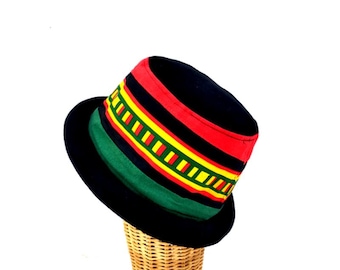 Fischer Hut Boho Rasta Hut Hanf Hut Hippie Reggae Fischer Hut unisex Mütze Hut Boho Jamaika Hut Sonnenhut Geschenk