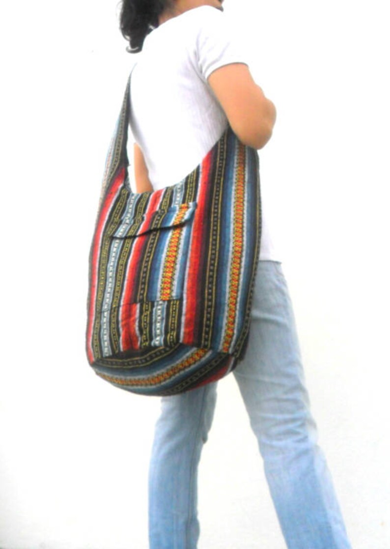 Woven Sling Bag Ethnic Boho Bag Hobo Bag Hippie Bag Cotton Etsy