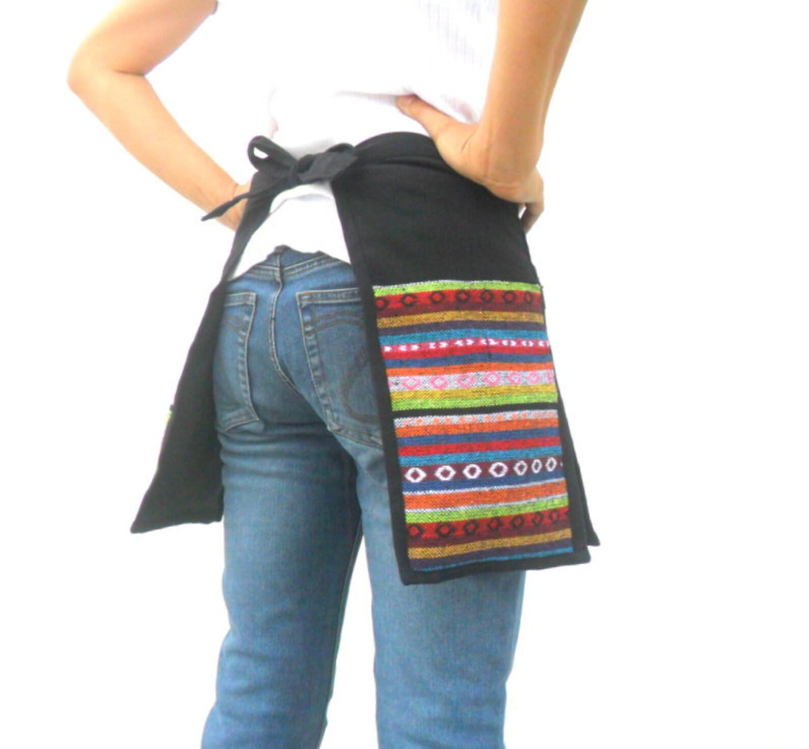 Half Apron Cafe Apron Apron With Pockets Chef's Apron - Etsy