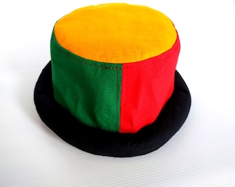 Eimer Hut, Rasta Hut, Marley Hut, Reggae Eimer Hut, Hippie Hut, Boho, Jamaika Hut, Sonnenhut, Boho Hut, Rastafari Hut, Jamaika Eimer