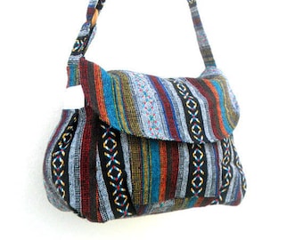 Crossbody Bag Hippie Bag Messenger Shoulder Bag Purse Handbag boho Hobo Bag Gift Thai Bag Handmade Everyday Bag Gift Bag Multicolor Bag