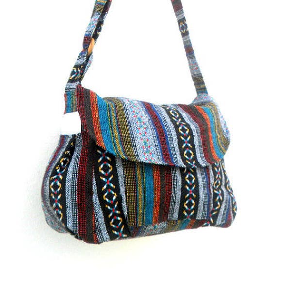 Sac bandoulière sac hippie Messenger sac à bandoulière sac à main sac à main bohème sac hobo cadeau sac thaïlandais fait main sac de tous les jours cadeau sac multicolore