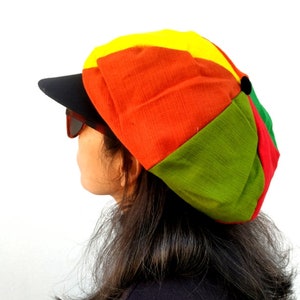 Rasta Hat, Dreadlocks Hat, Rastafari Cap, Dubwise Cap, Rasta Cap, Reggae Cap, Army Cap, Cadet Military Hat, Reggae Army Cap, Hippie Cap
