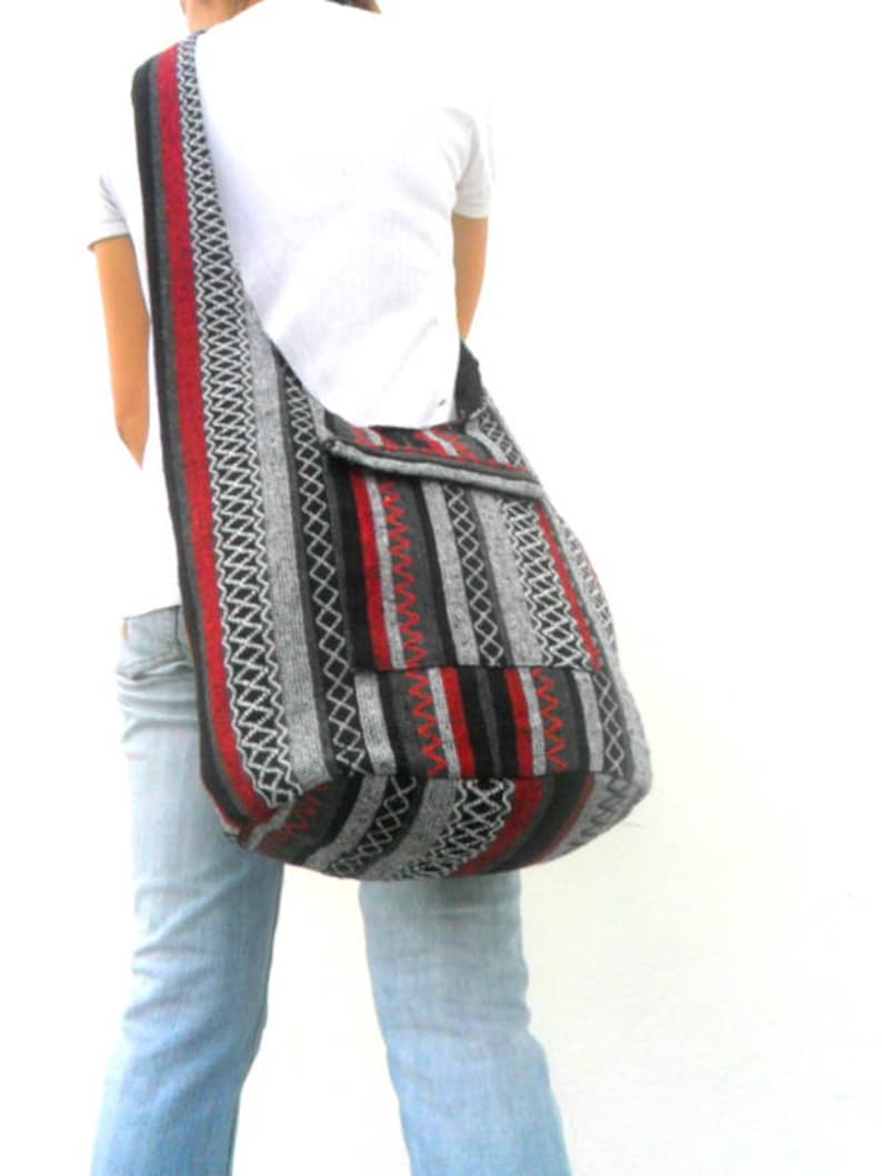 Woven Sling Bag Ethnic Boho Bag Hobo Bag Hippie Bag Cotton Etsy