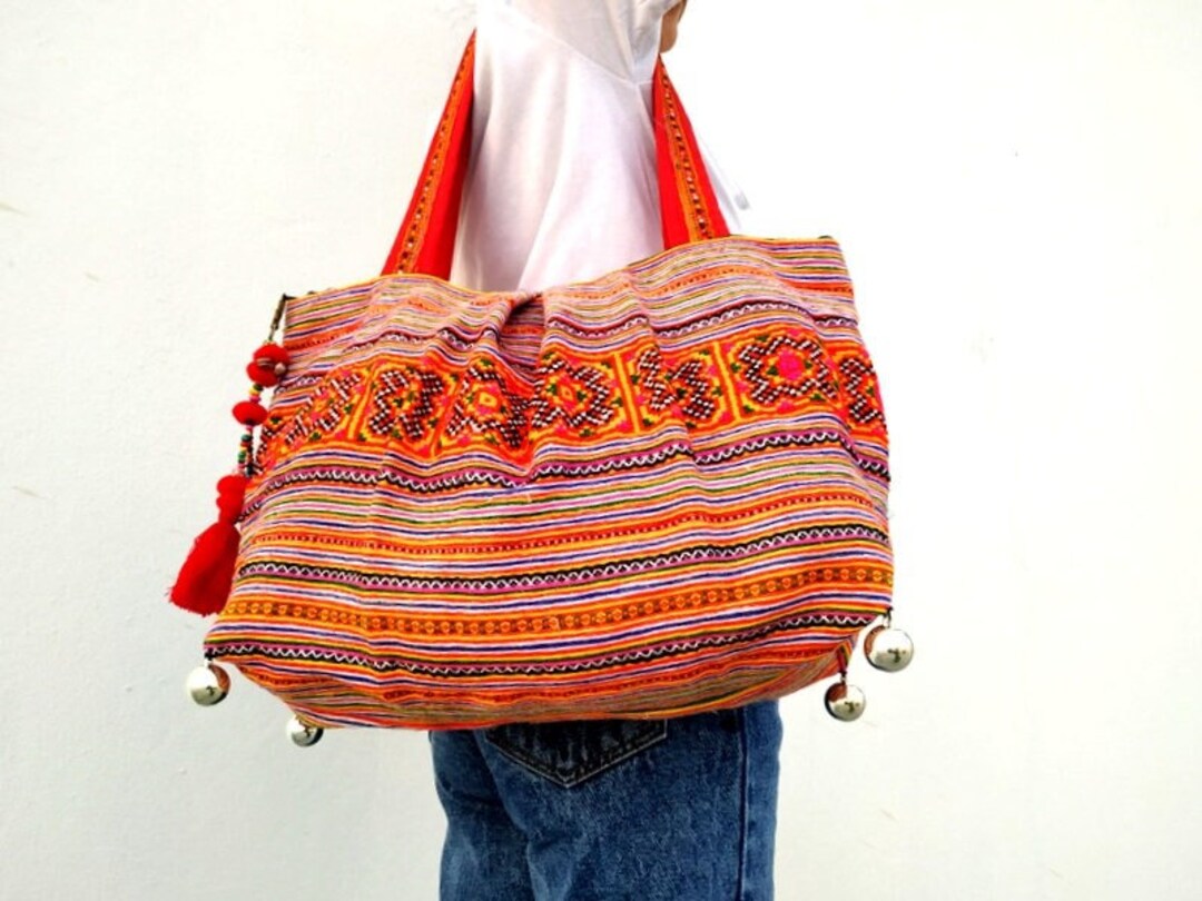 Colourful Embroidered Tote, Bohemian Bag, Ethnic Bag, Hippie Tote ...