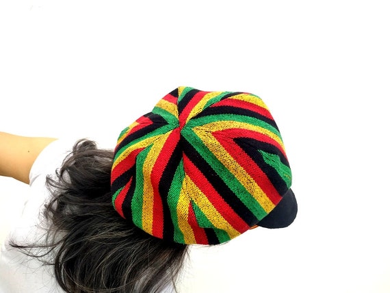 Rasta Hat, Gatsby Cap, Newsboy Caps, Dreadlocks Hat, Rastafari Cap