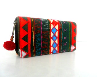 Ethnic Wallet, Bohemian Wallet, Women Wallet, Boho Wallet, Hippie Wallet, Boho Purse, Hmong Purse, Ethnic Purse, bohemian Gift Wallet