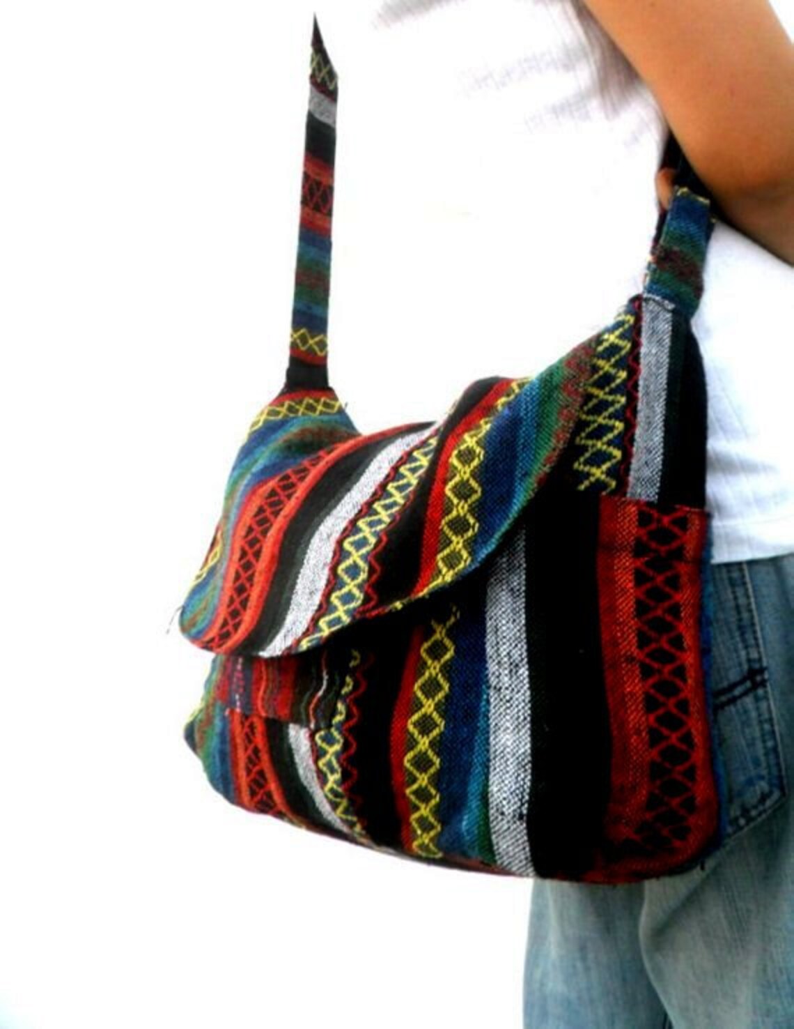 Crossbody Bag Hippie Bag Messenger Shoulder Bag Purse Handbag Etsy
