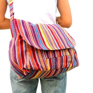 Crossbody Bag Hippie Bag Messenger Shoulder Bag Purse Handbag boho Hobo Bag Gift Thai Bag Handmade Everyday Bag Gift Bag Multicolor Bag