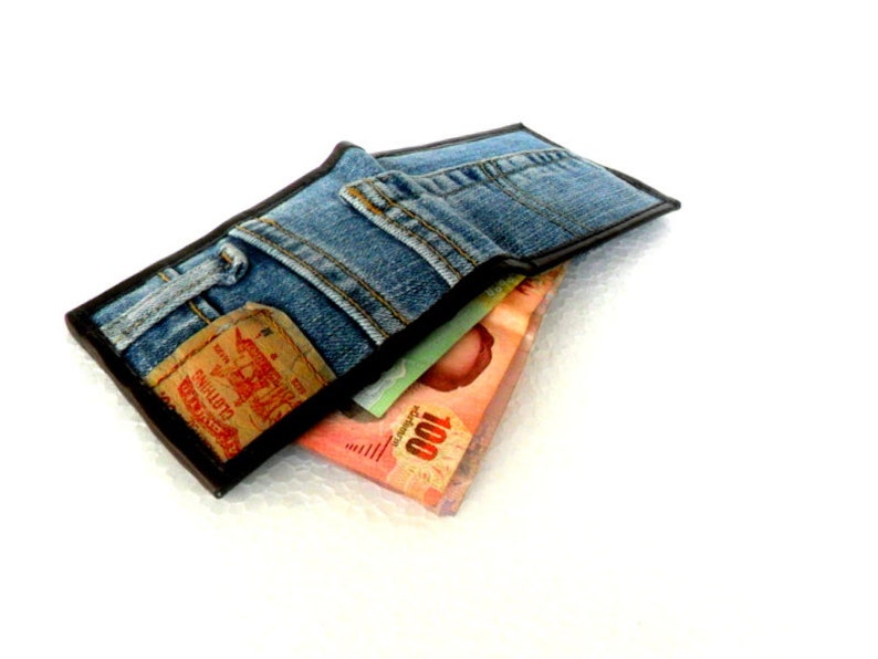 Denim Wallet Jeans Levis Wallet Bohemian Wallet Billfold Etsy