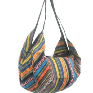 Shoulder Bag Backpack Bag Crossbody Bag  Multicolor Hippie Boho Hobo Art Bag Purse Bohemian Bag Handmade Sling Bag Thai Gift