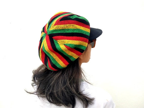 Rasta Hat, Gatsby Cap, Newsboy Caps, Dreadlocks Hat, Rastafari Cap